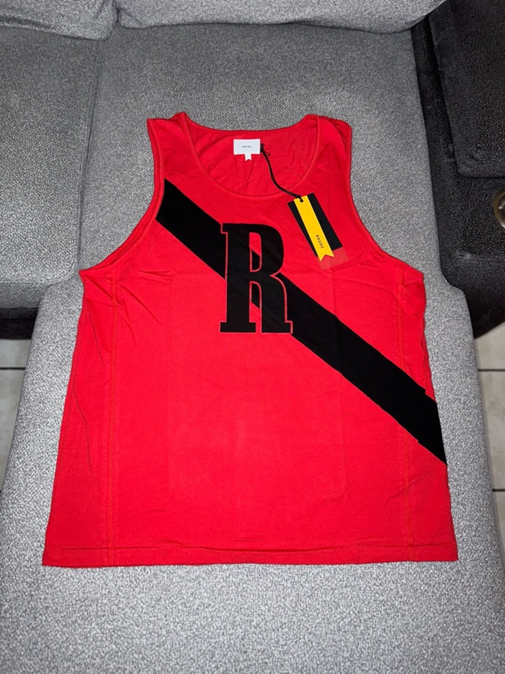 Rhude 02 Stripe Tank Top Size XL NWT